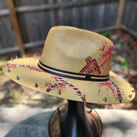 Texas Chainsaw Massacre Inspired Leatherface Spiked Sun Hat main image 4